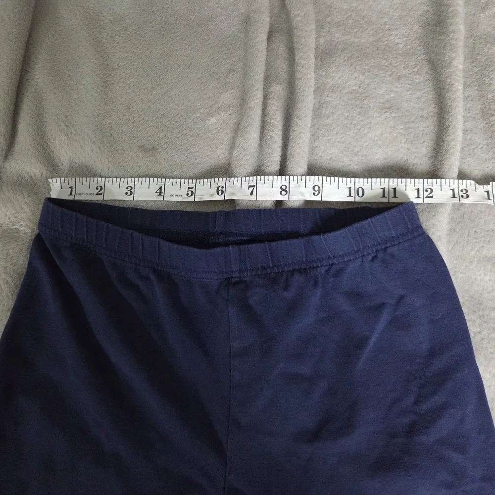Polo Ralph Lauren Girls Size Large Elastic Waist Pull On Leggings Blue White